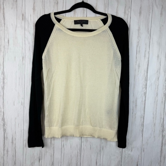 Rag and Bone classic white and black sweater Medium. - Picture 5 of 7